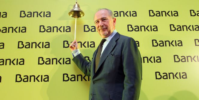 El expresidente de Bankia Rodrigo Rato el día de la salida a Bolsa de la entidad.