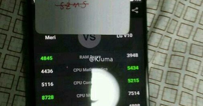 Resultado en bechmark procesador Xiaomi llamado Meri