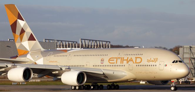Un avión de Ethiad Airways.