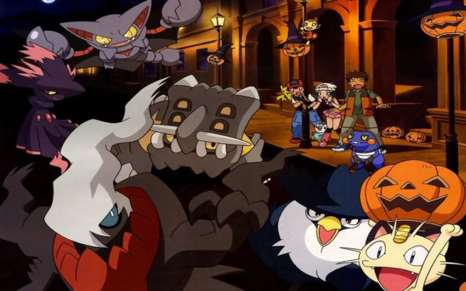 Pokémon celebrando Halloween