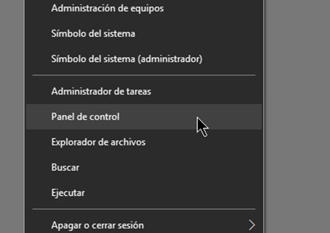 Opciones Menú de Inicio Windows 10