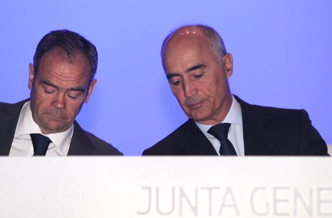 El consejero delegado de Ferrovial, Íñigo Meirás, junto al presidente de la compañía, Rafael del Pino.