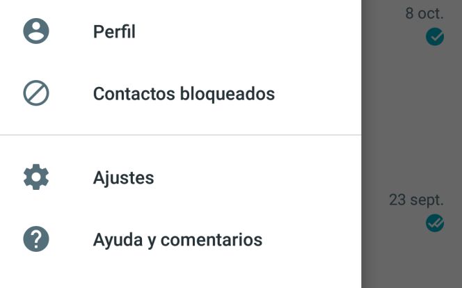 Interfaz de Google Allo