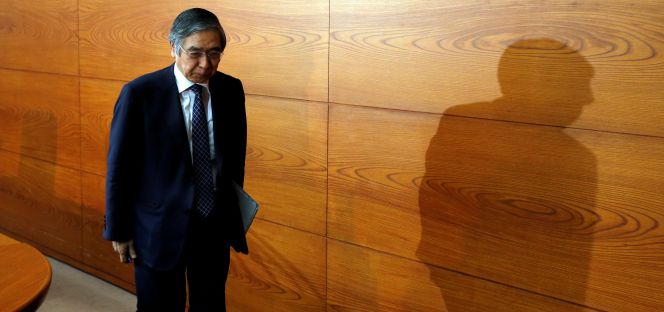 Haruhiko Kuroda, gobernador del Banco de Japón.