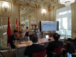 Encuentro de empresarios en la Cámara de Comercio de Madrid.