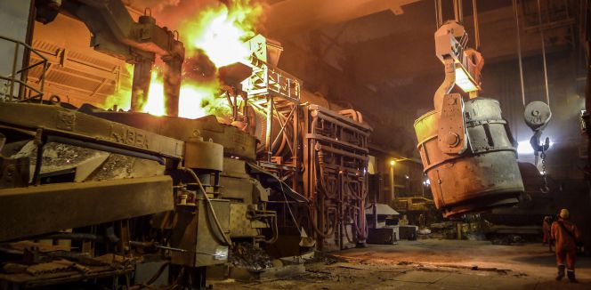 Acería de la planta de ArcelorMittal en Zumárraga (Gipuzkoa), ahora cerrada por las exportaciones de China.