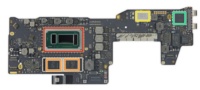 Placa interna del MacBook Pro