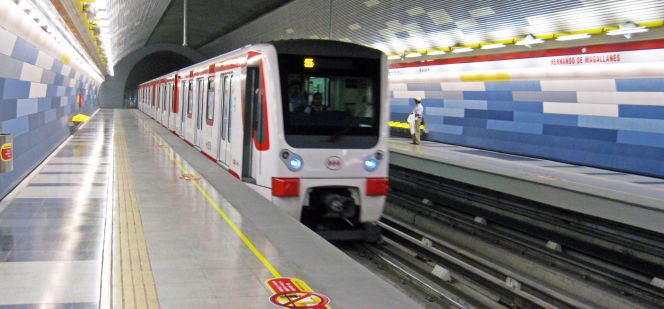 Metro de Santiago de Chile.