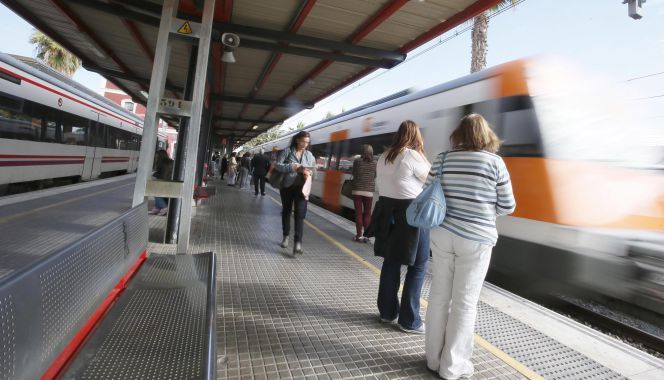 Andenes de la estación en la localidad barcelonesa de Mataró.