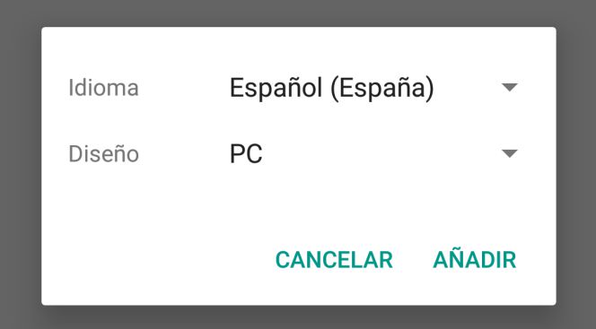 Nueva opción teclado Android