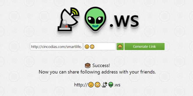 Creación enlace web con emojis