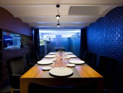 Espacio del restaurante Lasarte, en Barcelona.