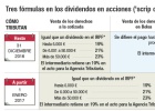 Golpe al ‘scrip dividend’: se castigará el cobro del efectivo Golpe al ‘scrip dividend’: se castigará el cobro del efectivo