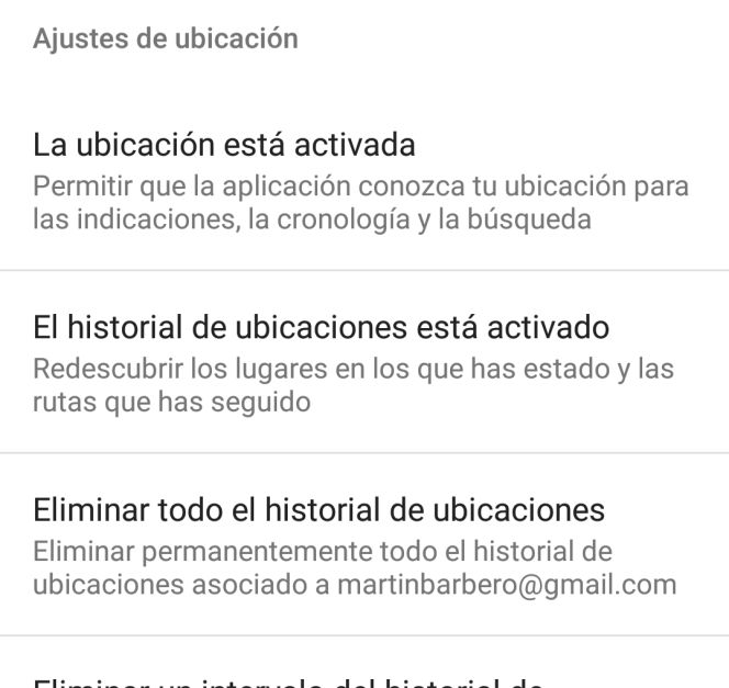 Ajustes de ubicación en Google Maps