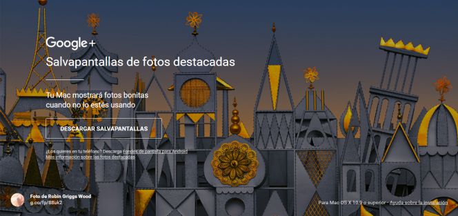 Salvapantallas de Google en Mac