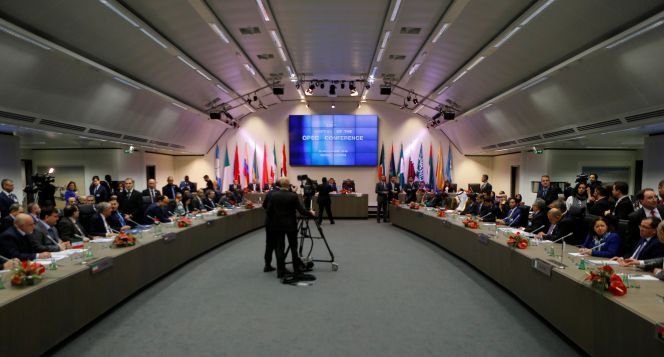 Comienzo de la reunión de ayer de la OPEP en Viena (Austria).