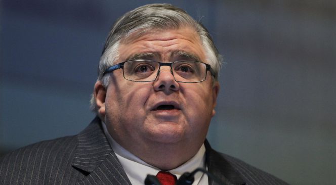 Fotografía de archivo del 23 de noviembre de 2016 del gobernador del Banco de México, Agustín Carstens, durante un informe en Ciudad de México.