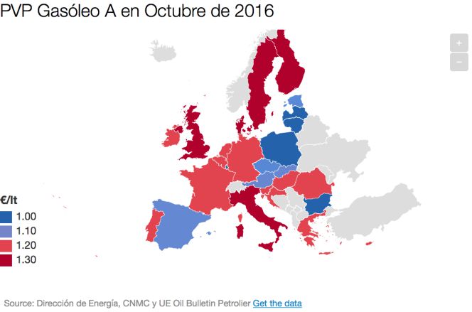 ¿Cómo ha sido el precio de la gasolina española en octubre?