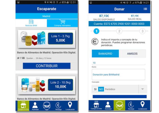 Dona alimentos desde tu móvil en Navidad (y todo el año)
