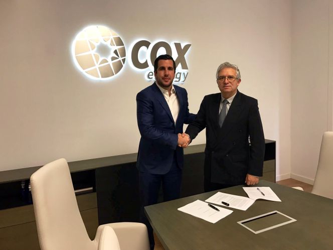 El presidente de Cox Energy, Enrique Riquelme, y el consejero delegado de Ezentis, Guillermo Fernández Vidal.