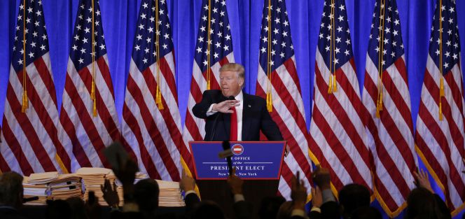 Donald Trump, el miércoles en la Torre que lleva su nombre.