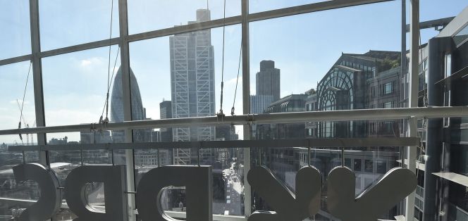 Vista de la City desde la sede del Toyal Bank of Scotland.