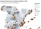 El precio de las casas divide a España en dos El precio de las casas divide a España en dos