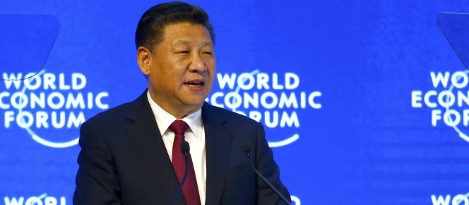 El presidente chino, Xi Jinping, ayer durante la inauguración del foro de Davos (Suiza)