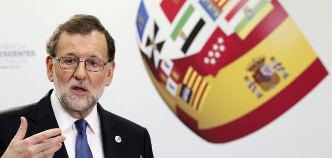 El presidente del Gobierno, Mariano Rajoy, durante la rueda de prensa ofrecida al término de la VI Conferencia de Presidentes Autonómicos.