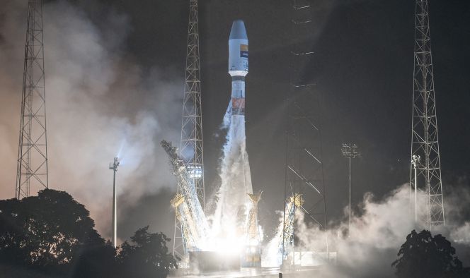 Lanzamiento del nuevo H36W-1 de Hispasat esta madrugada en la Guayana Francesa.