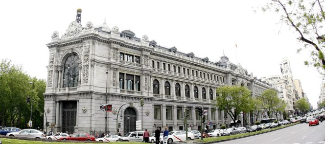 Vista de la fachada del Banco de España.