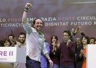 La militancia de Podemos grita La militancia de Podemos grita