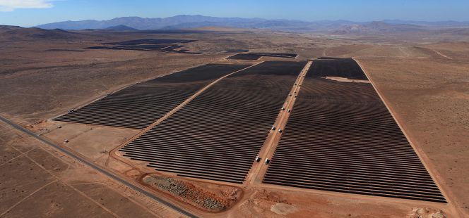 Vista del parque solar fotovoltaico El Romero de Acciona en Chile, el más grande de Latinoamérica.