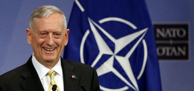 Jim Mattis, secretario de Defensa de EE UU, en una reunión reciente de la OTAN.