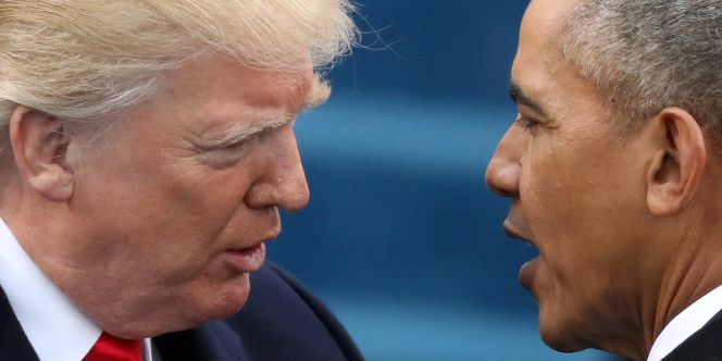 Donald Trump, izquierda, y Barack Obama, durante la investidura del primero como presidente de EE UU.