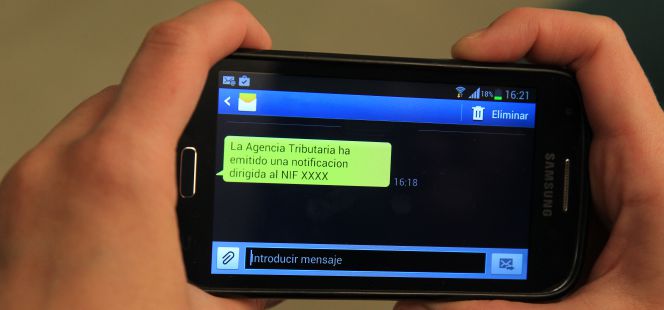 Mensaje telefónico de la Agencia Tributaria