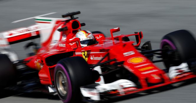 Vehículo de Fórmula 1 de Ferrari.