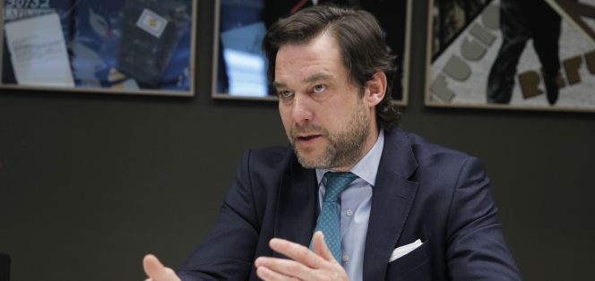 Nicolás Fernández, director de análisis de Banco Sabadell, en un momento de la entrevista.