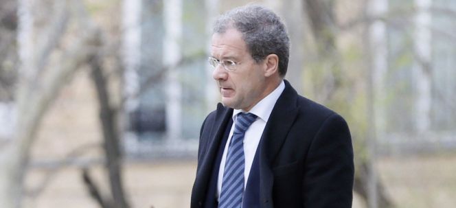 El inspector del Banco de España Pedro Comín, a su llegada a la sede de la Audiencia Nacional.