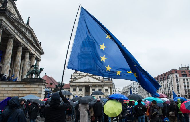 Imagen de una manifestación pro europea en Berlín.