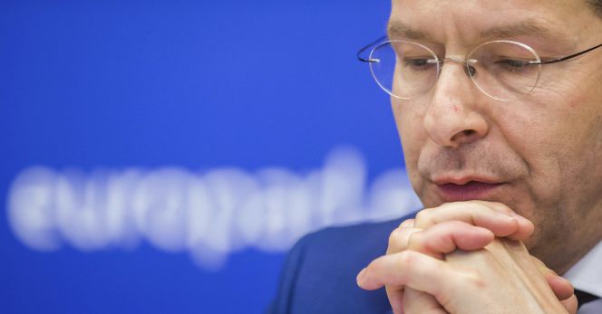 El ministro holandés de Finanzas y presidente del Eurogrupo, Jeroen Dijsselbloem, durante una reunión de los ministros de Economía y Finanzas de la UE en Bruselas (Bélgica) hoy, 21 de marzo de 2017.