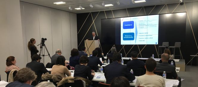 Jean-Paul Rignault, presidente ejecutivo de AXA España, durante la presentación de resultados.