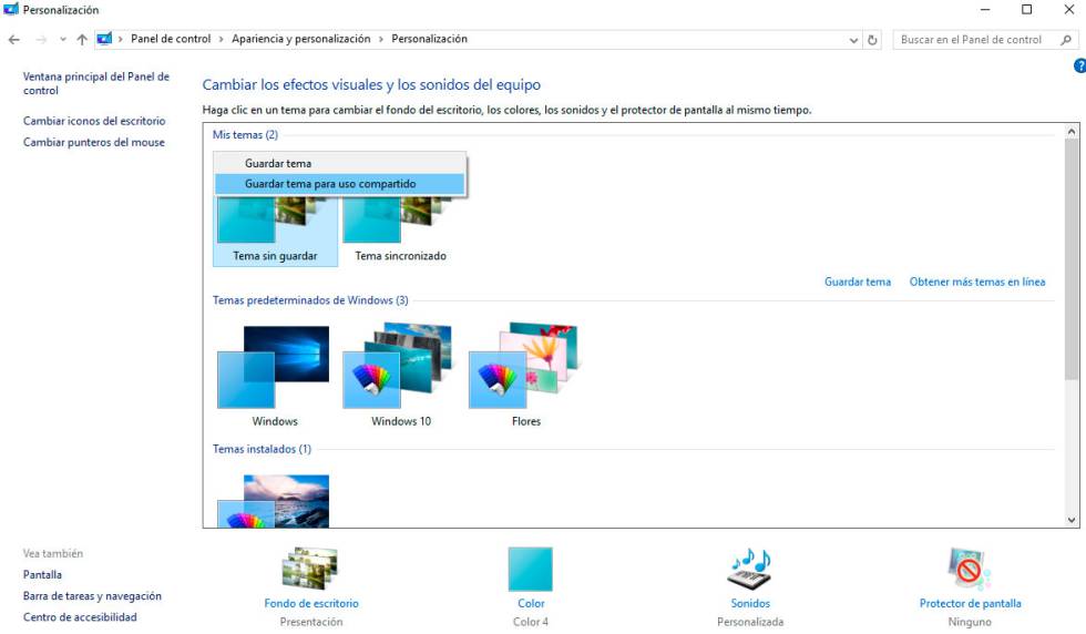 Temas Windows 10