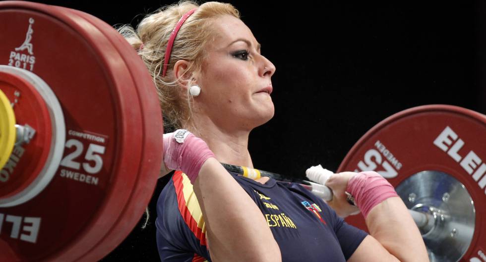 Lydia Valentín, durante una competición.