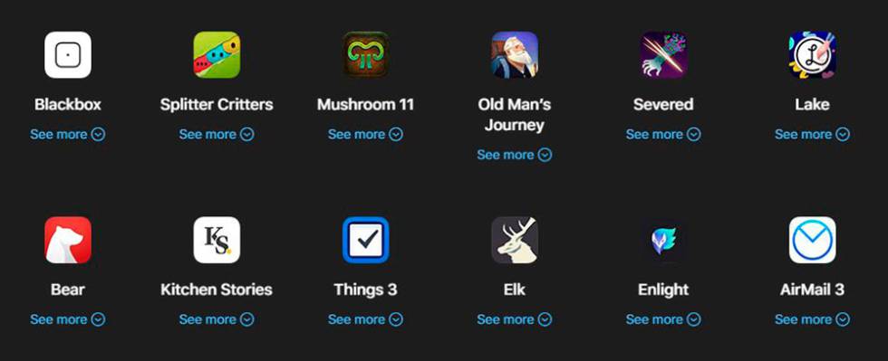 Juegos y Apps premiadas por Apple