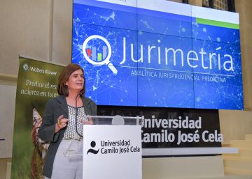 La secretaria de Estado de Justicia, Carmen Sánchez-Cortés, durante la presentación de Jurimetría.