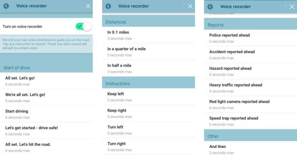 Waze grabación