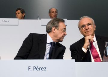 Florentino Pérez, presidente de ACS, e Isidro Fainé, presidente de la Fundación Bancaria La Caixa.