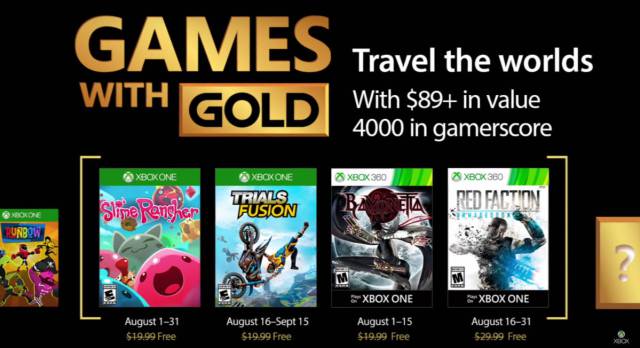 Juegos gratis de Xbox One y Xbox 360 para agosto 2017
