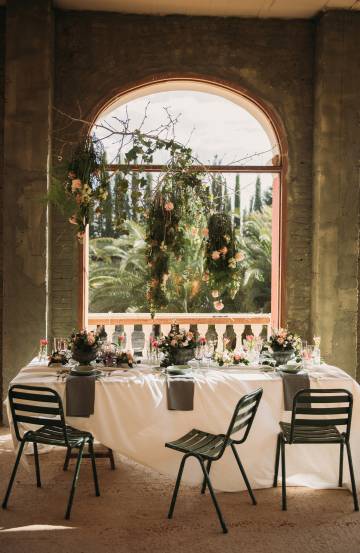 Decoración de Crimons para una boda.